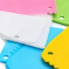 Colorful spatula with metal handle, multi-functional baking spatula, kitchen pastry tool Application Scenario
